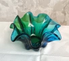 Купа/фруктиера от цветно арт стълло Мурано/ Мurano Art Glass. , снимка 7