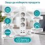Смарт Разклонител Aerbes с 3 контакта 4 USB портове Type-C и 2м кабел, снимка 5