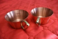 Медни чаши с позлатени дръжки, снимка 1