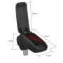 Текстилен черен подлакътник подходящ за Опел Корса Е 5 / Opel Corsa E Mk5 2014 - 2019, снимка 4