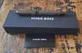 писалка HUGO BOSS Gun метал с модернизирани шарки на рибена кост, снимка 3