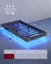 Легло 90 x 200 см с LED осветление, плаващ ефект, тапицирани страници, 2 AC контакта, 2 USB-A и 1 US, снимка 2