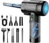RADCLO Компресор за въздух и преносим вентилатор 100 000 RPM – акумулаторен, 3 скорости, LED, снимка 1
