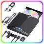 Преносимо външно оптично устройство USB DVD/CD записвачка/плеър 7в1, снимка 2