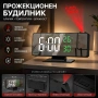 Постоянно светещ дигитален часовник настолен проеткор проекция на стена, снимка 1