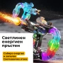 Космически лазерен пистолет с RGB светлинен пръстен и звукови ефекти , снимка 1