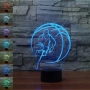 3D баскетболна лампа USB захранване 7 цвята невероятна оптична илюзия 3D LED лампа, снимка 1