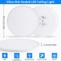MOONSEA LED таванна лампа 49 см, 46 W, LED плафон, кръгла, ултра тънка, с избор на температура , снимка 5