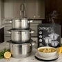 Cheffinger - комплект тенджери от неръждаема стомана – здравина, стил и готвене без компромис, снимка 1