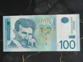 Банкнота - Сърбия - 100 динара (Никола Тесла) UNC | 2013г., снимка 1