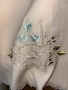 Приказно красива голяма полиестерна покривка с рязана и машинна бродерия, снимка 3