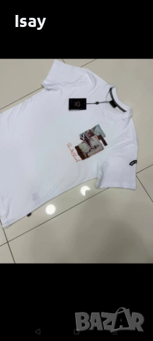 Мъжка тениска Паул Шарк нов модел в бяло и тъмно син цвят , снимка 2 - Тениски - 54161588