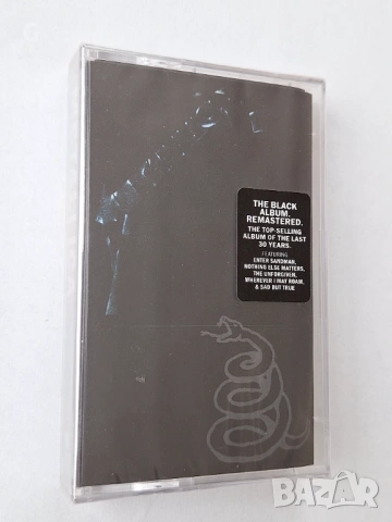 Аудио касета Metallica - The Black Album, Чисто нова, запечатана, рядка, UK издание