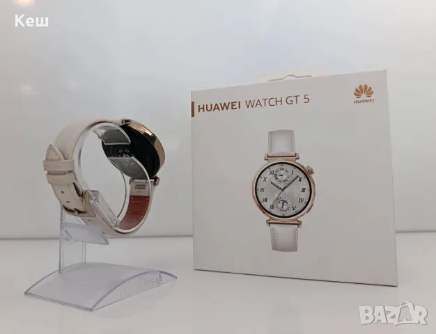 Смарт часовник Huawei Watch GT 5 (нов/бял/златист), снимка 2 - Смарт часовници - 55561453