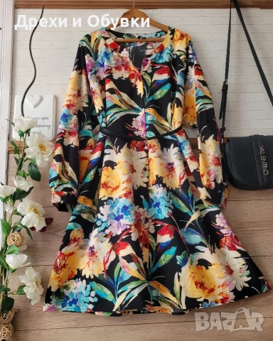 Лятна рокля тип риза цветя VERO MODA 4хл