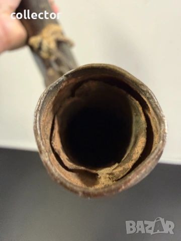 Голяма автентична барутница от рог. №8141, снимка 10 - Антикварни и старинни предмети - 54331255