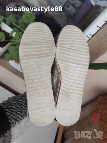 Сребристи Обувки Tamaris 38н., снимка 4 - Дамски ежедневни обувки - 54277252