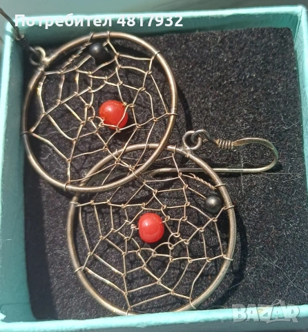 Сребърни обеци., снимка 2 - Обеци - 54615540