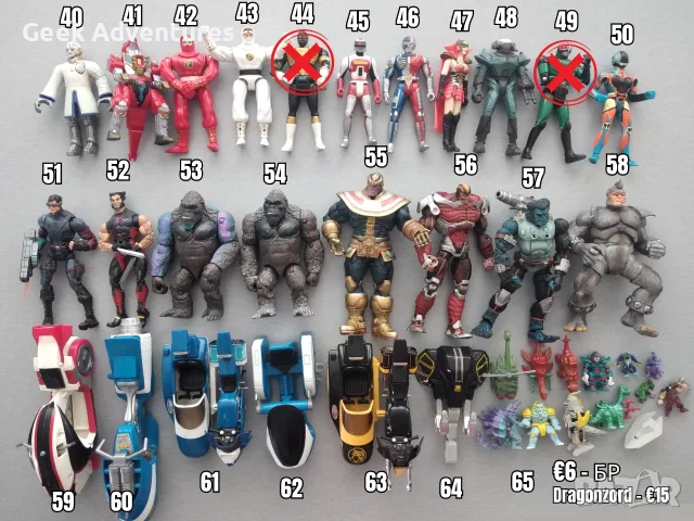 Винтидж и Ретро Колекционерски Екшън Фигурки - Star Wars, Power Rangers, LOTR, Batman, Bandai, X-Men, снимка 3 - Колекции - 55087919