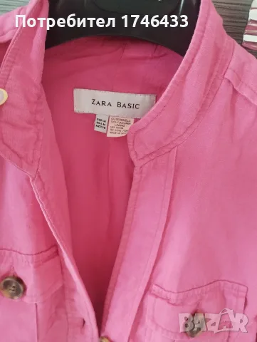 Сако Zara, размер М, 100 %лен, снимка 2 - Сака - 55681595