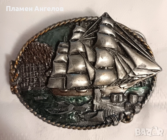 Винтидж американска катарама за колан Bergamot Brass Works 1983 