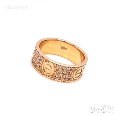Златен дамски пръстен Cartier 5,99гр. размер:50 14кр. проба:585 модел:37788-1