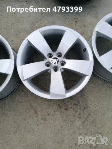 Джанти 5х100х17  оригинални за Skoda. , снимка 5 - Гуми и джанти - 54170637