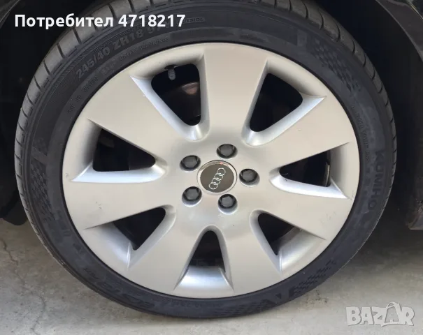 Оригинални джанти Audi A6 C6 4F 18 с летни гуми, снимка 3 - Гуми и джанти - 55587849