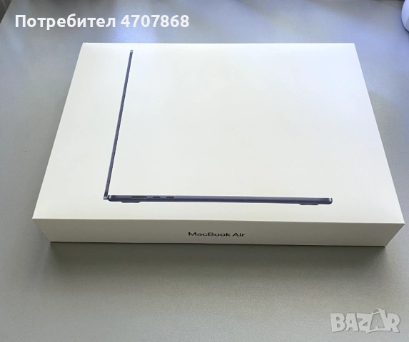 MacBook AIR 15" M5 512GB 16RAM Midnight нов, неразопакован!, снимка 4 - Лаптопи за работа - 54448282
