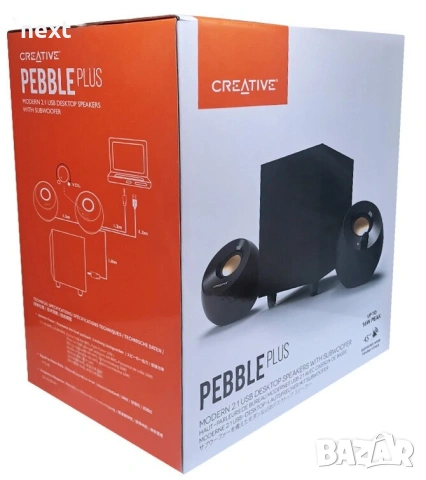 5 вида тонколони Creative PEBBLE PRO X PLUS Bluetooth Разопаковани Продукти с Гаранция, снимка 5 - Тонколони - 54988759