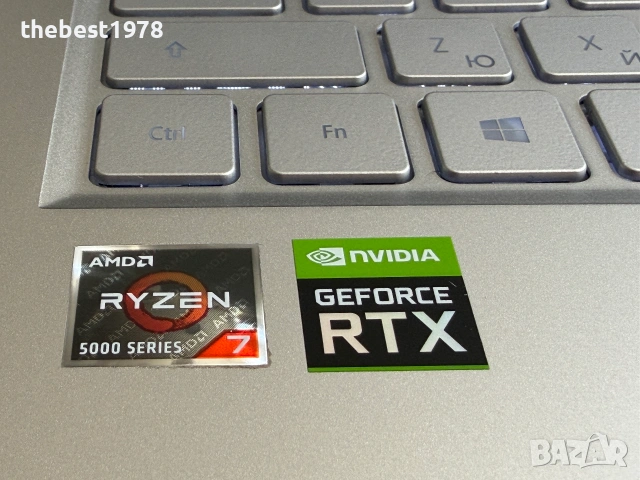 Acer Swift X 14`Ryzen 7 5800U/Nvidia RTX 3050/16GB LPDDR4X/512GB NVMe/Full HD IPS/Батерия 8ч, снимка 2 - Лаптопи за игри - 55052107