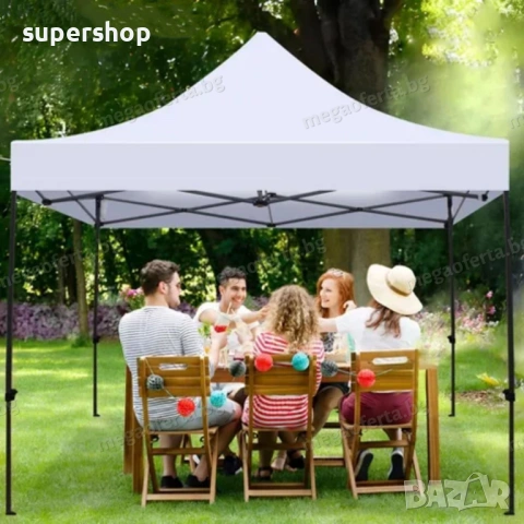 Водоустойчиво Покривало за Шатра Хармоника 3х3 5 цвята, снимка 11 - Градински мебели, декорация  - 54000674