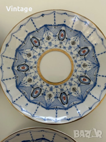 Съветски чинии ЛФЗ 4 броя с позлата 