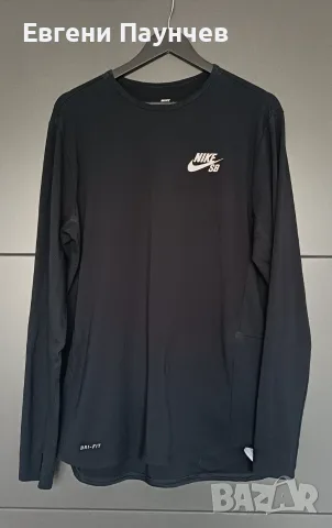 Nike SB мъжка фланелка с дълъг ръкав размер L в черен цвят 