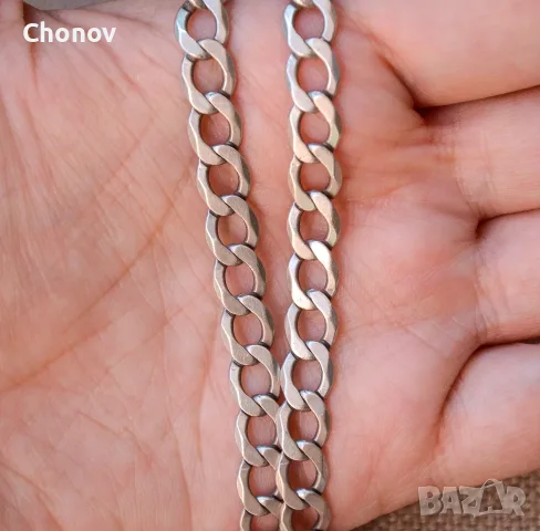 Мъжка сребърна гривна, снимка 4 - Гривни - 55331833