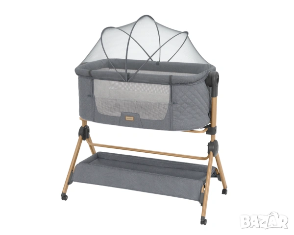 2 в 1 Мини кошара + Стол за хранене Sleat Me Grey, снимка 2 - Кошарки - 54286404