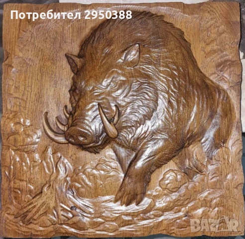 дърворезба елен нов, снимка 3 - Картини - 53739925