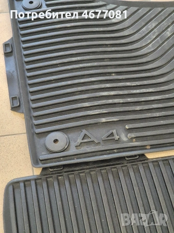 Оригинални гумени стелки 3 броя без шофьорска за Audi A4 B8 , B8.5 , снимка 2 - Аксесоари и консумативи - 54856350