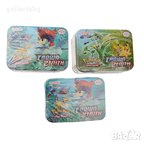 Детски карти за игра Pokemon в метална кутия – 40 карти + 2 пакетчета, снимка 6 - Игри и пъзели - 54966820