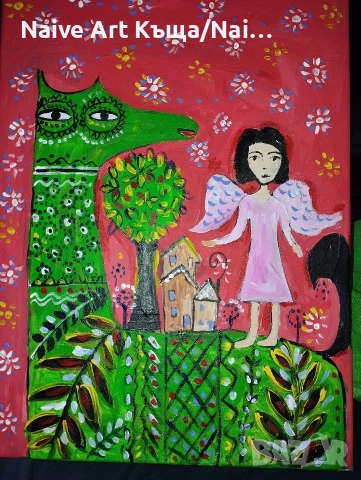 Картина платно маслени бои акрилни бои размер ш .32/ в.42