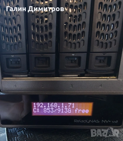 Стар NAS Netgear ReadyNAS NV+ v2 + 2x1TB WD Red, снимка 6 - Друга електроника - 54933053