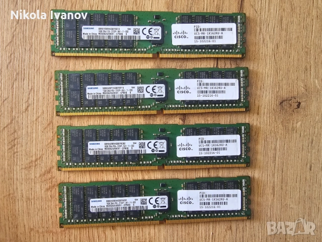 64GB (4x16GB) DDR4 Сървърна RAM ECC REG | 2133Mhz | Samsung M393A2G40EB1 | Тествана! | Memtest PASS