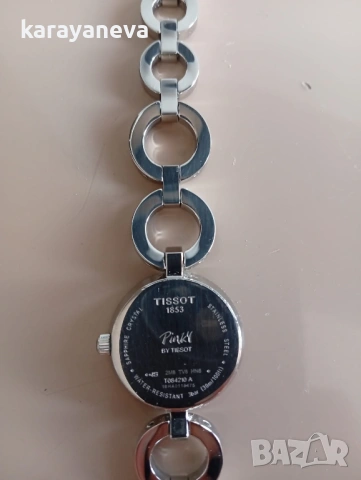 Дамски часовник с диаманти-TISSOT Pinky T084.210.11.116.01, снимка 7 - Дамски - 54932518