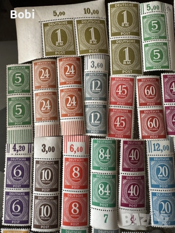 Немски лот пощенски марки 1945-1946г, снимка 3 - Филателия - 55536703