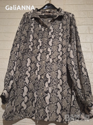 СТРАХОТНА РИЗА В ЕФЕКТЕН ДЕСЕН 5XL-6XL, снимка 4 - Ризи - 54393502