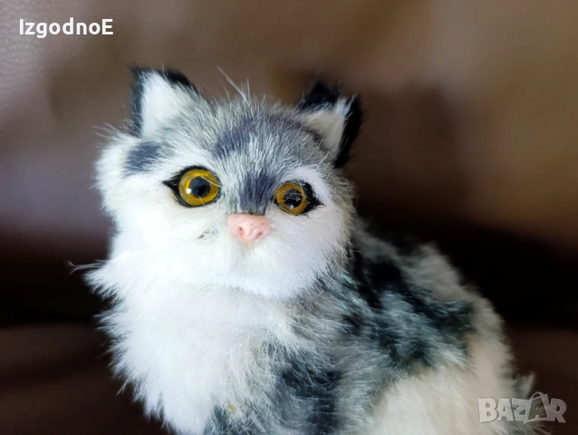 Реалистично коте, плюшена играчка имитираща котка, снимка 3 - Плюшени играчки - 46432114