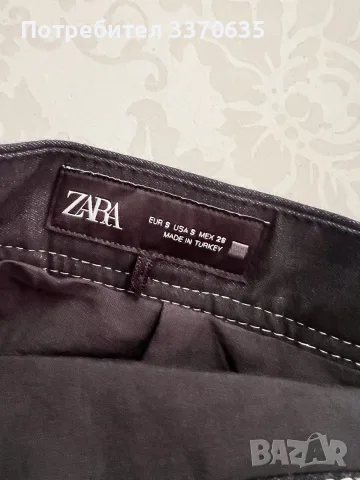 Дамски дънков модел пола-панталон, Zara, S размер, снимка 2 - Панталони - 55665284