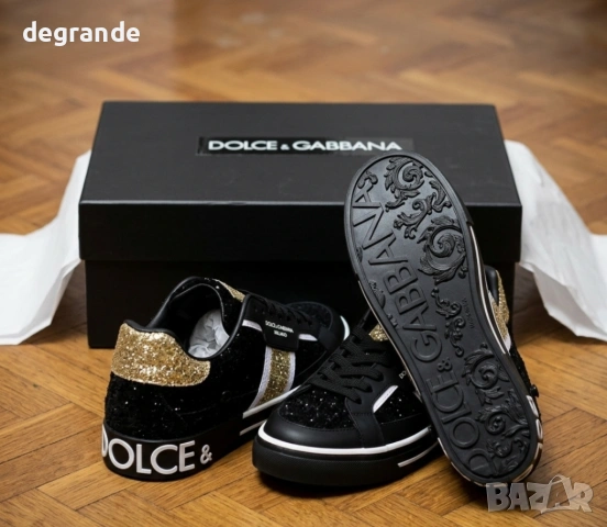 Dolce & Gabbana Portofino "Gold Glit" Edition, снимка 4 - Маратонки - 54060277
