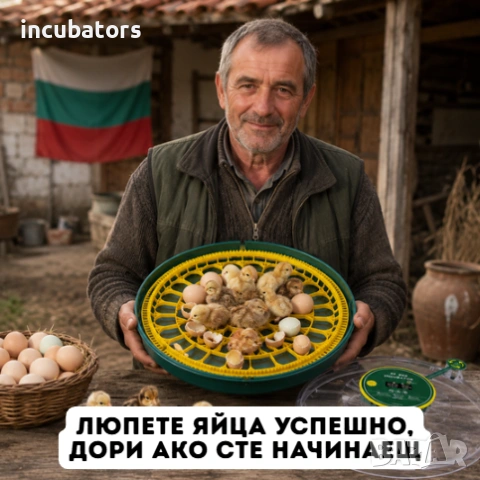 Инкубатор за 52 яйца. Електрически инкубатор регулируем термос