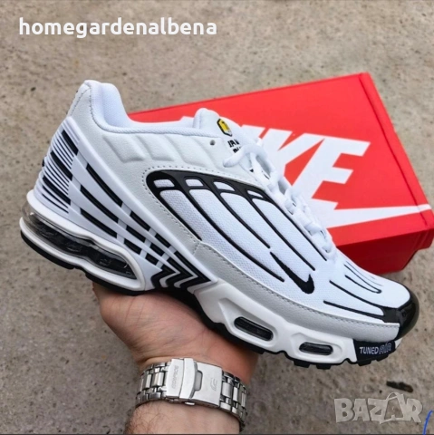 Маратонки Nike Air Max TN3 Plus 'White/Black' – Tuned Air в бяло! 👟🤍🖤